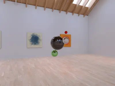 HDRI - Art Museum Gallery Interior 25 - 16384x8192 Texture