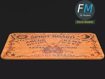Spirit Board with Planchette 3D model