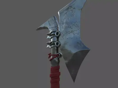 Battle Axe High Poly Game Ready Free 3D model