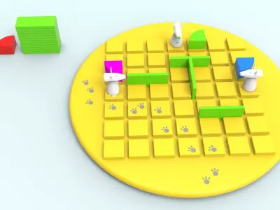 Quoridor game 3d model 3D model