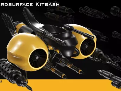 hardsurface kitbash Low-poly 3D model