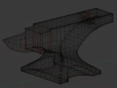 3D Anvil with scratches dents and polished Top Free 3D model
