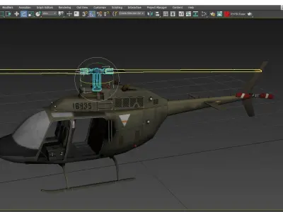 UH 72 Lakota Low-poly 3D model