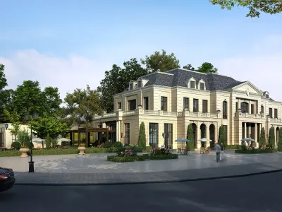 3Dmax fashion city commercial square building 05 3D model