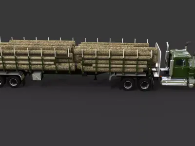 Super Liner 1993 Timber Trailer 3D model