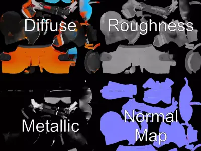 Vibrant Orange Helmet model pack Low-poly 3D model purchase