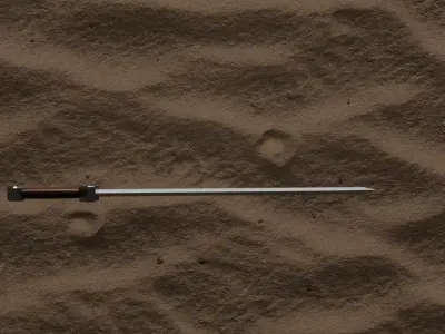 Champion Sword Low-poly 3D model