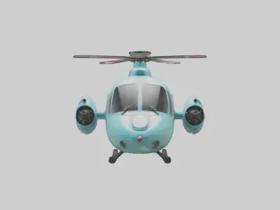 Cartoon Helicopter model 3D model