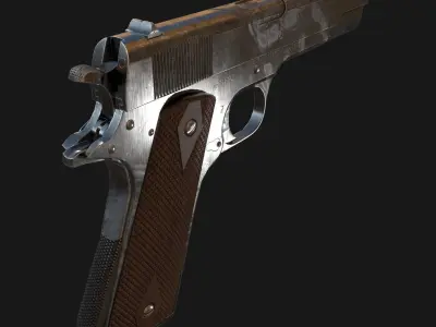Colt M1911 Pistol Low-poly 3D model get