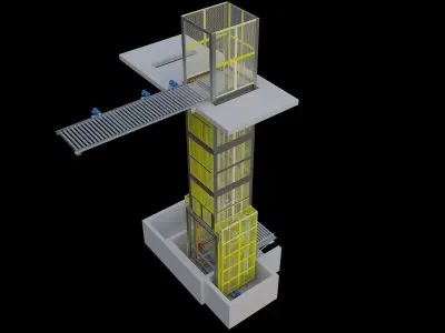 Continuous lift for warehouse shipment 3D model