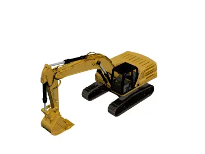 Excavator 3D Model Heavy Construction Earthmoving Machine 01 3D model
