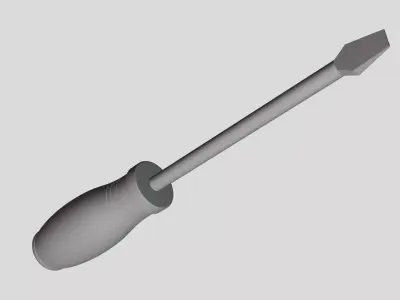 Flathead Screwdriver - Geometry Only No Textures No Materials 3D model