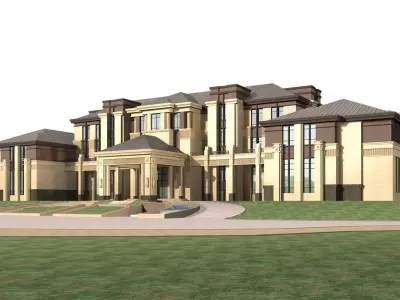 Hotel Building 3D model 11