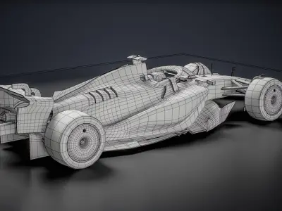 Red F1 Team 2024 Formula 1 Race Car 3D model