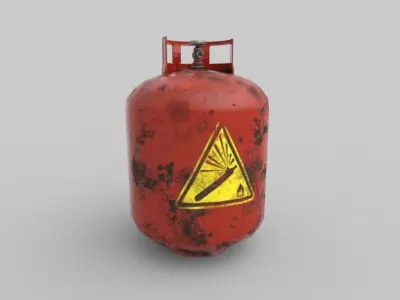 GAS TUBE GAME READY Low-poly 3D model