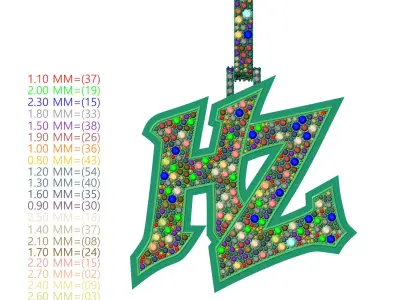 HZ Name Pendent 3D print model