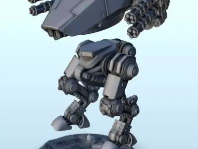 TR 900 soldier-robot 7  supported version - Future Sci-Fi SF Pos 3D print model