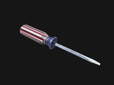Screwdriver Low-poly 3D model 5