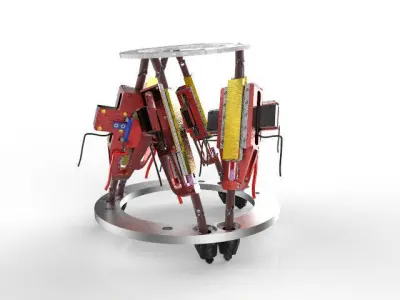 Stewart platform 3D model