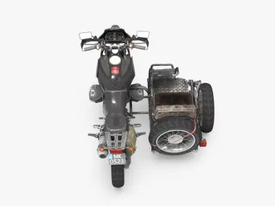 PubG Motorcycle Low-poly 3D model