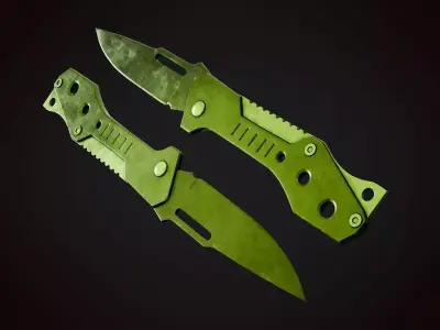 Knife 4 E Low-poly 3D model