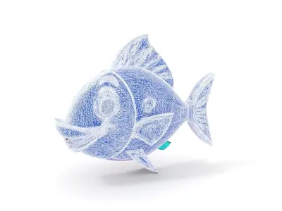 Colorful Cartoon Fish Model Pack with Animations Low-poly 3D model