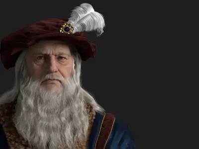 Leonardo Da Vinci Bust 3D model purchase