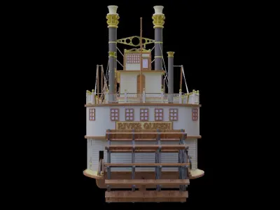 Paddle Steamer  3D model