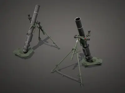 Defense Line Vol2 - Mortar Madness Low-poly 3D model