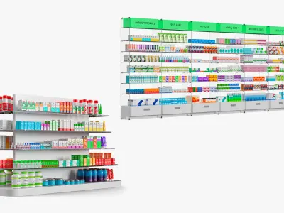  Pharmacy Displays with Pharmacy Products Collection 