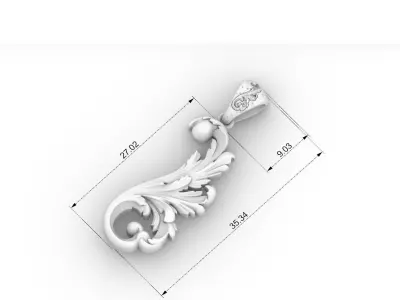 ornamental pendant 3D print model