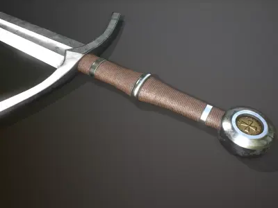 Crusader Longsword Low-poly 3D model purchase