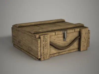 Grenade Crate M67 Low-poly 3D model