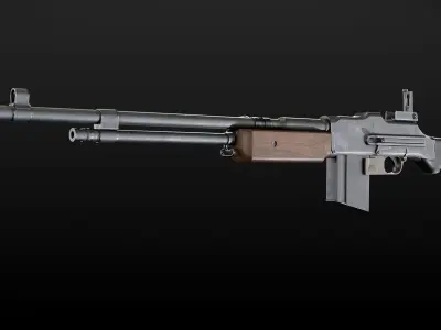 M1918A2 rifle Low-poly 3D model