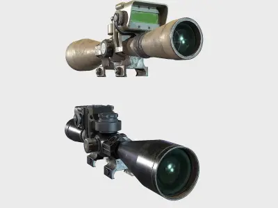 Optical Scope 10 Low-poly 3D model