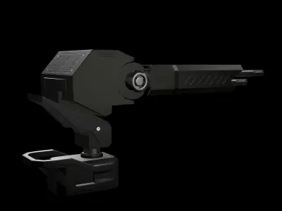 Turret V3 Low-poly 3D model