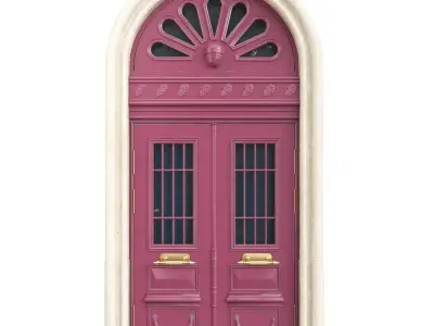 Entrance classic door 108 3D model