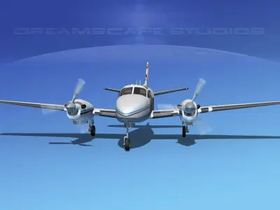 Beechcraft King Air C90 V05 3D model