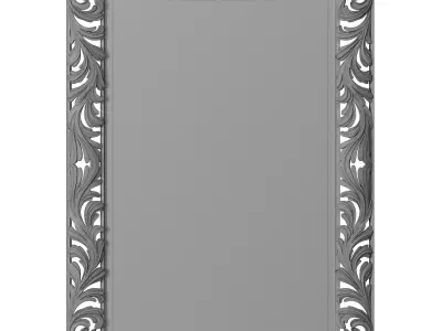 ROBERTO GIOVANNINI ART 1001G MIRROR FRAME SCROLL CARVED LEAVES 3D model