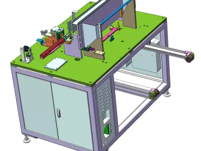 Semi-automatic winding machine 3D model