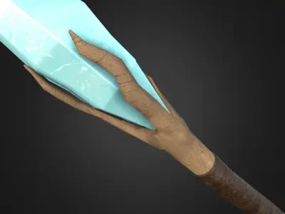 Magic Staff - Cold Night Low-poly 3D model