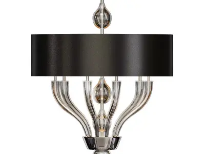 Pandora modern chandelier with shades 3D model