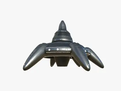 Alien Spaceship UFO G03 Dark Steel - Sci Fi Spacecraft Design Low-poly 3D model