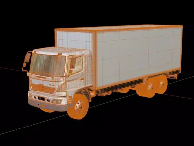 Hino Jumbo Ranger FM 320 2020 Box Truck 3D model
