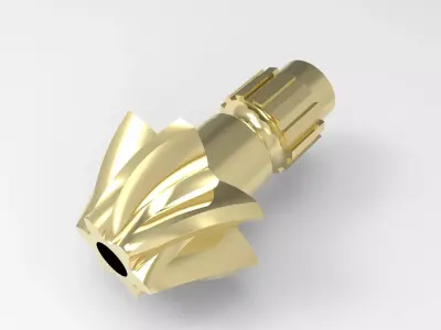 Helical Bevel Gear Free 3D print model