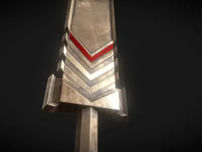Bronze Dwarf Sword Low-poly 3D model
