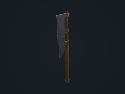 Battle Axe Low-poly 3D model shop