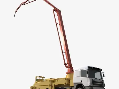 pump truck 3D model purchase