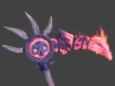Bloodreaver Scythe Low-poly 3D model