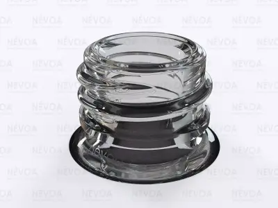 Glass finish - GME 40 25 - 13 mm - RG - Screw neck with AB 3D model